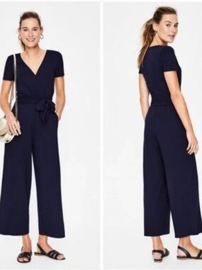 Boden Ellen Jersey Knit Wrap Jumpsuit